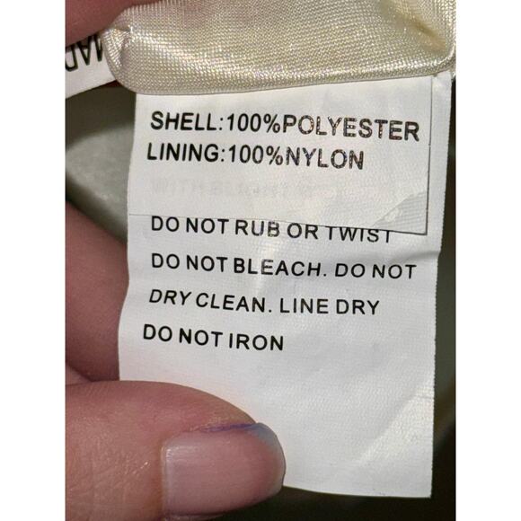 NEW Mandalay Cream Embellished Maxi Long Evening Gown Formal Dress Women Size 10 - Picture 14 of 16